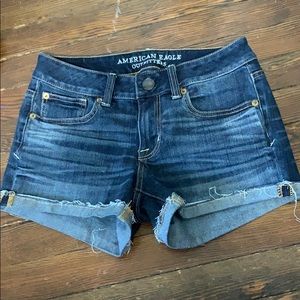 American Eagle dark wash jean shorts